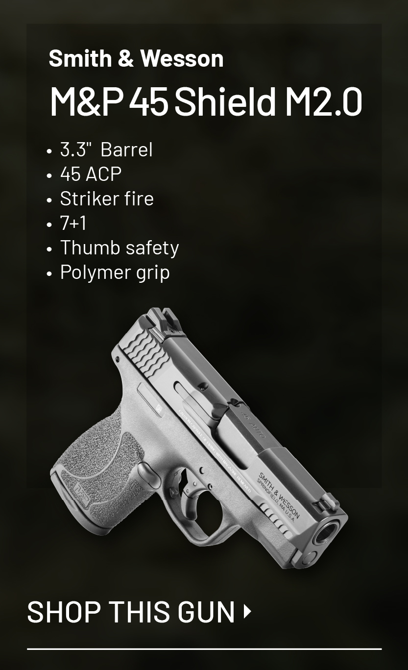 Smith and Wesson M&P 45 Shield M2.0 .45ACP Pistol Thumb Safety